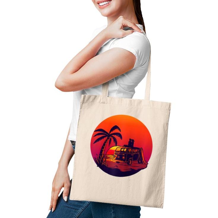 Summer Sunset - Love Van - Travel - Romanic Graphic  Tote Bag