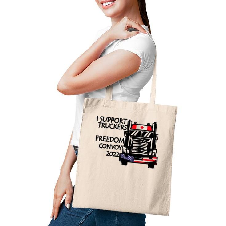 Support Canadian Truckers Freedom Convoy 2022 Usa & Canada Tote Bag