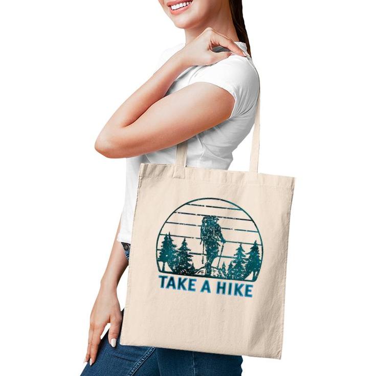 Take A Hike Beautiful Snowy Forest Hiker Tote Bag