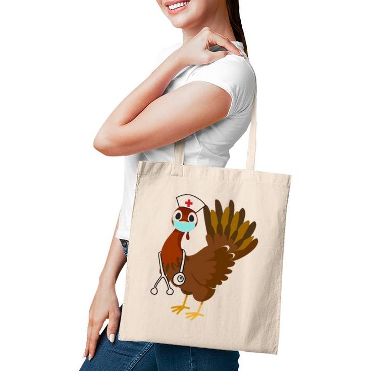 Thanksgiving Nurse  Funny Turkey Scrub Gift For Nurses Tote Bag