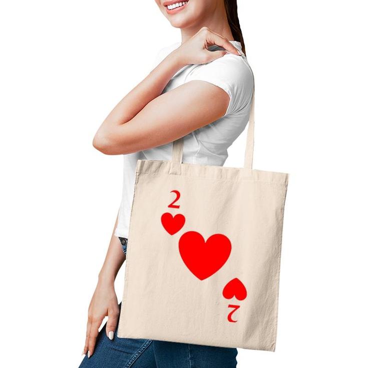 Two Of Hearts Costume Halloween Deck Of Cards Tote Bag