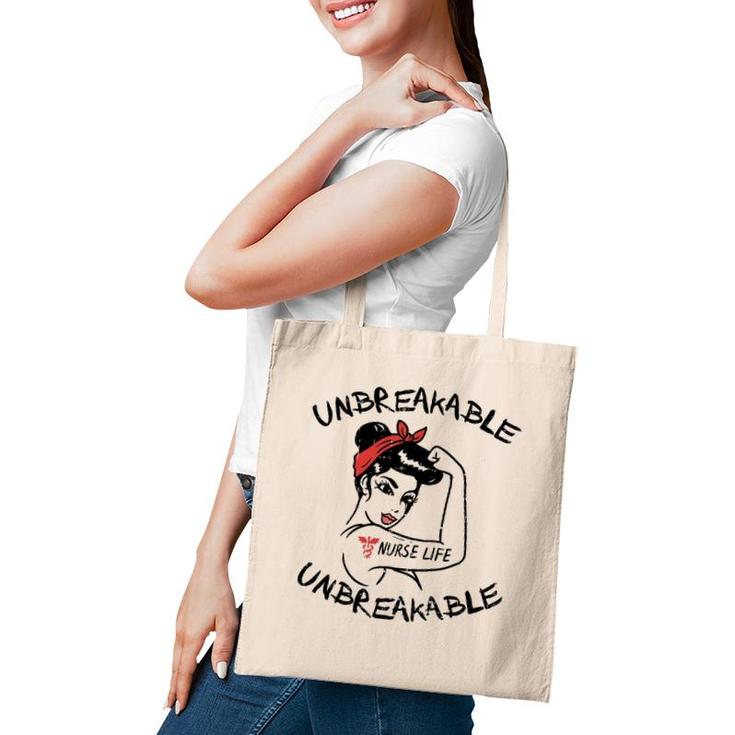 Unbreakable Nurse Life Er Rn L&D Icu Nursing Women Gift Tote Bag
