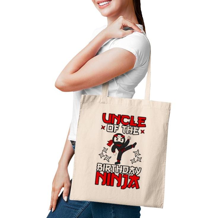 Uncle Of The Birthday Ninja Shinobi Themed B-Day Party Tote Bag
