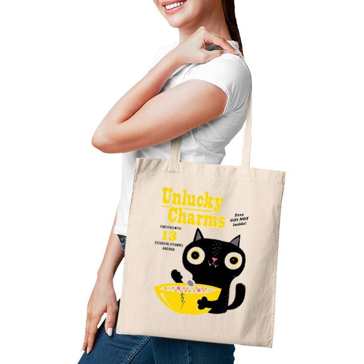 Unlucky Charms Black Cat Poster Cereal Box Tote Bag