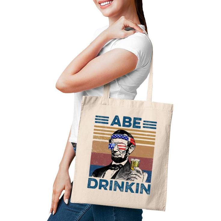 Vintage Abe Drinkin 4Th July Tote Bag