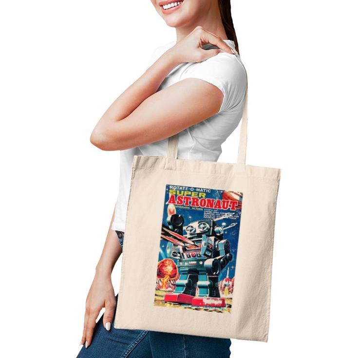 Vintage Graphic Super Astronaut Robot Retro Old Japanese Toy  Tote Bag