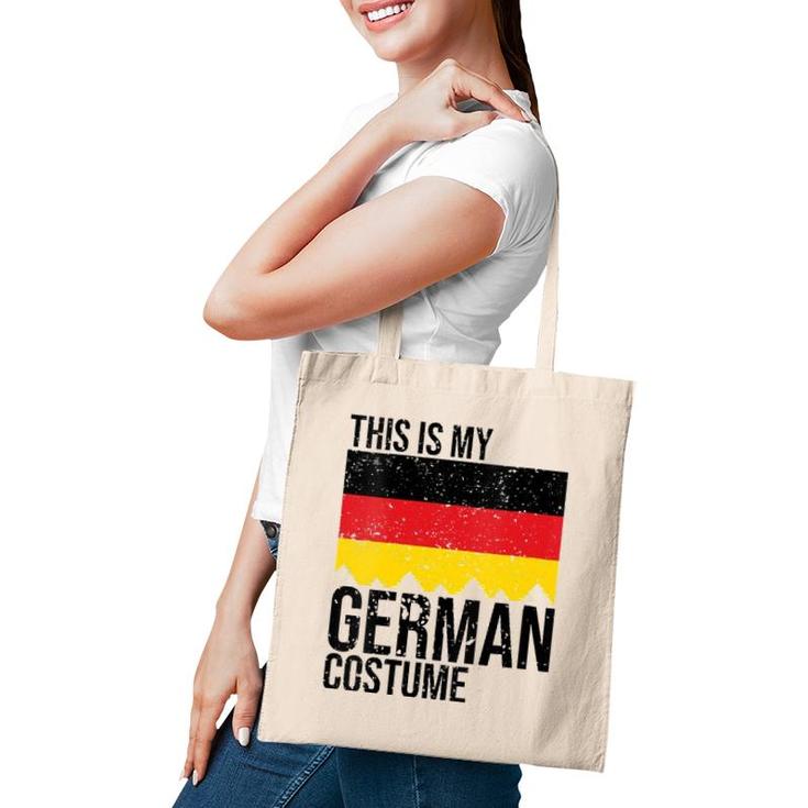 Vintage This Is My German Flag Costume  For Halloween V-Neck Tote Bag