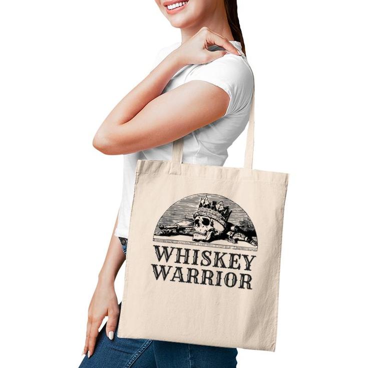 Whiskey Warrior With Vintage Skull Design Tote Bag