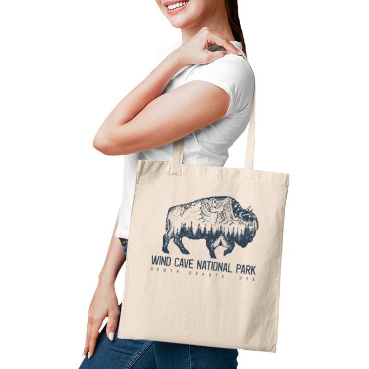 Wind Cave National Park Sd Bison Buffalo Tee Tote Bag