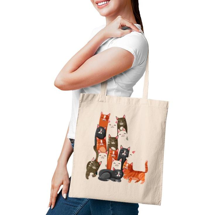 Women Or Girls Cat, Men Or Boy Colorful Cats Tote Bag