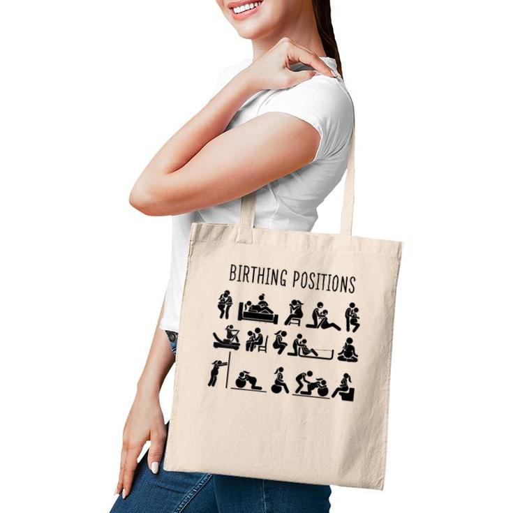 Womens Birthing Position L&D Nurse Doula Midwifelife Midwife Gift V-Neck Tote Bag
