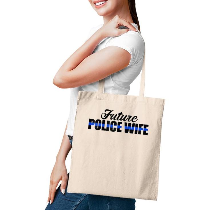 Womens Future Police Wife Thin Blue Line Tote Bag