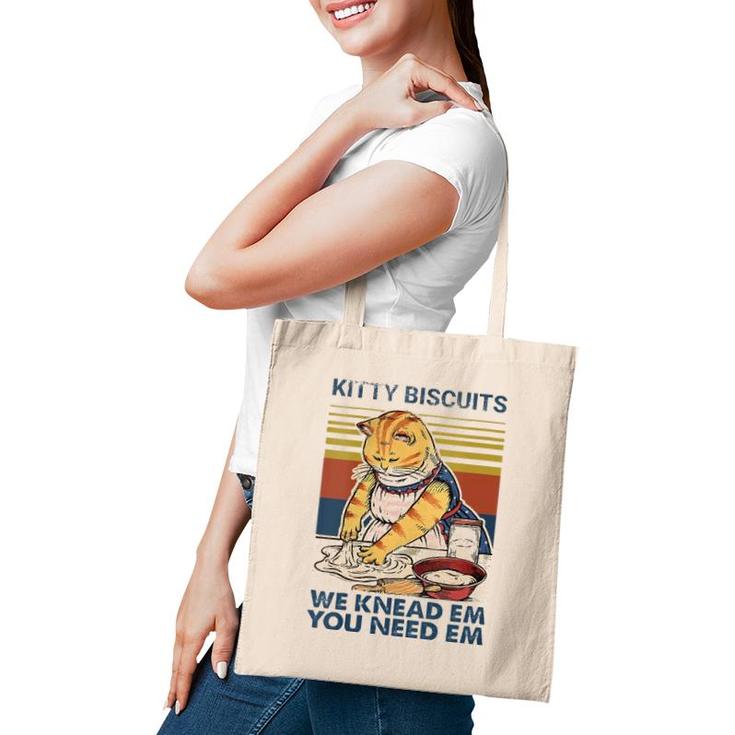 Womens Kitty Biscuits  You Need Em We Knead Em Baker Baking  Tote Bag