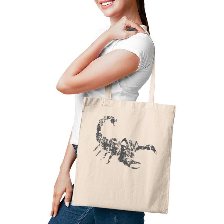 Womens Scorpion Vintage Design Distressed Scorpion Print Tote Bag