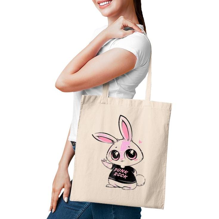 Woot Punk Rock Bunny Men Women Gift Tote Bag