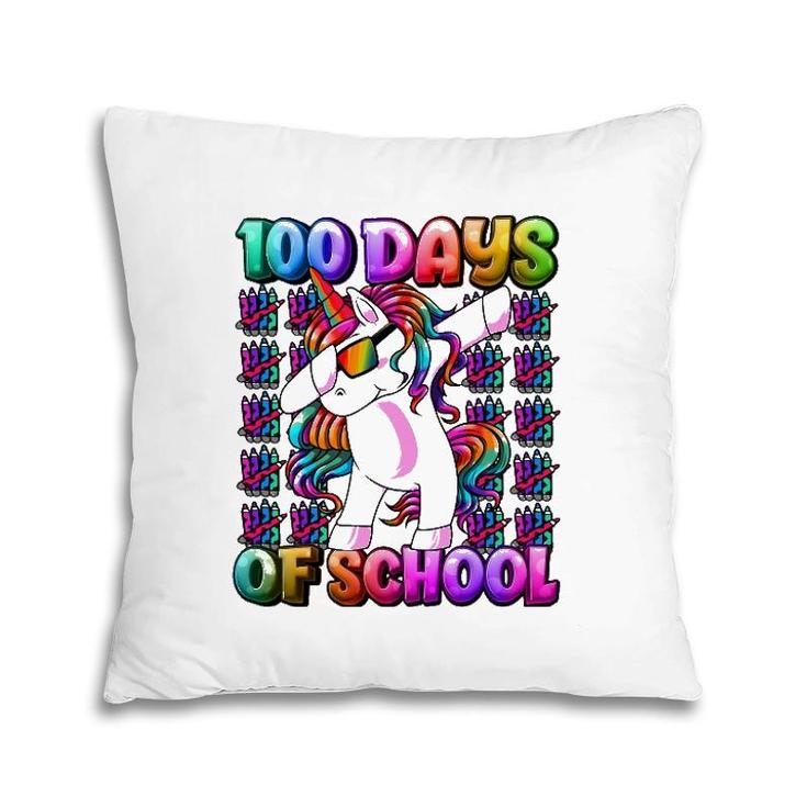 100 Days Of School Unicorn 100 Days Smarter 100Th Day Pillow