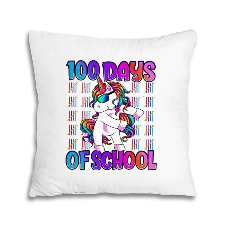 100 Days Of School  Unicorn 100 Days Smarter 100Th Day Pillow