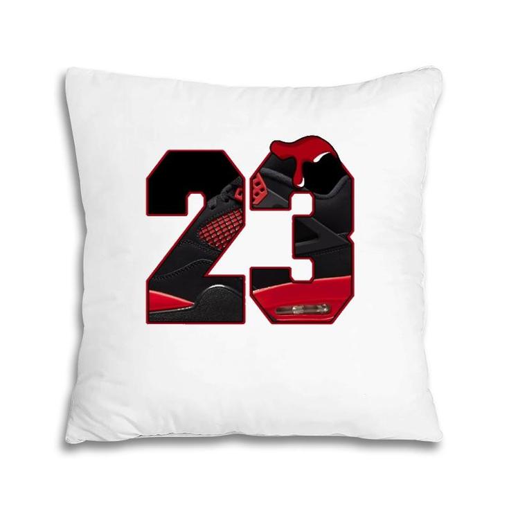 4 Red Thunder To Matching Number 23 Retro Red Thunder 4S Tee  Pillow