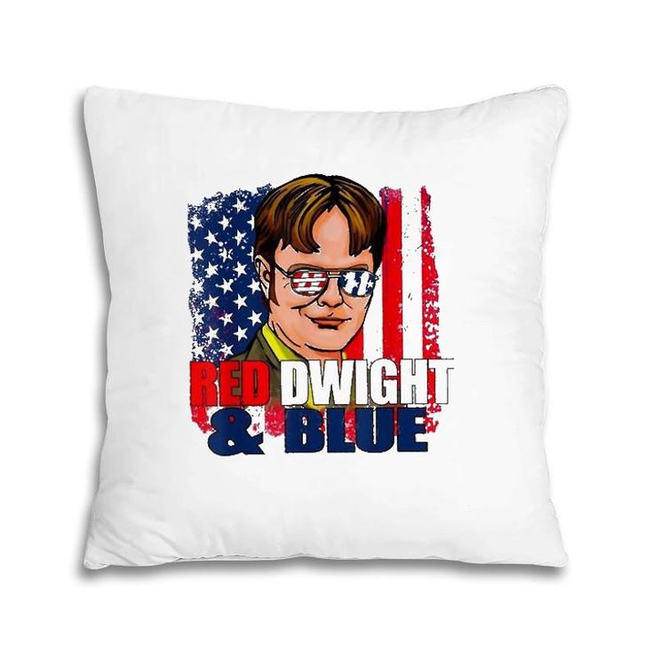 4Th Of July Merica Red - Dwights And Blue American Flag Pillow