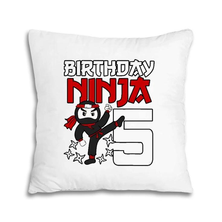 5 Years Old Birthday Party 5Th Ninja Japanese Shinobi Gift Pillow