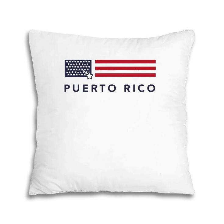 51St Star American Flag Puerto Rico Statehood Pillow