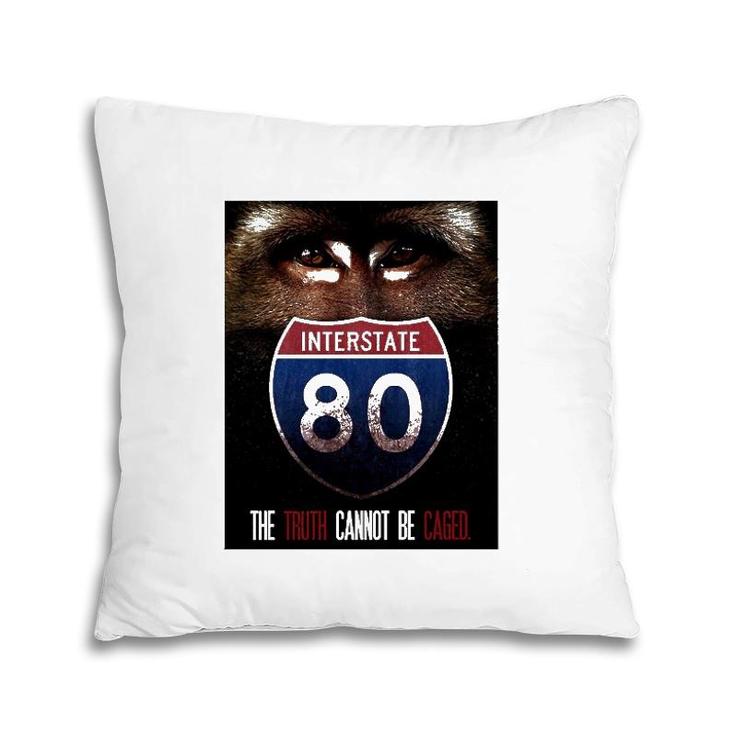 80 Interstate Biohazard Monkey The Truth Cannot Be Caged Pillow