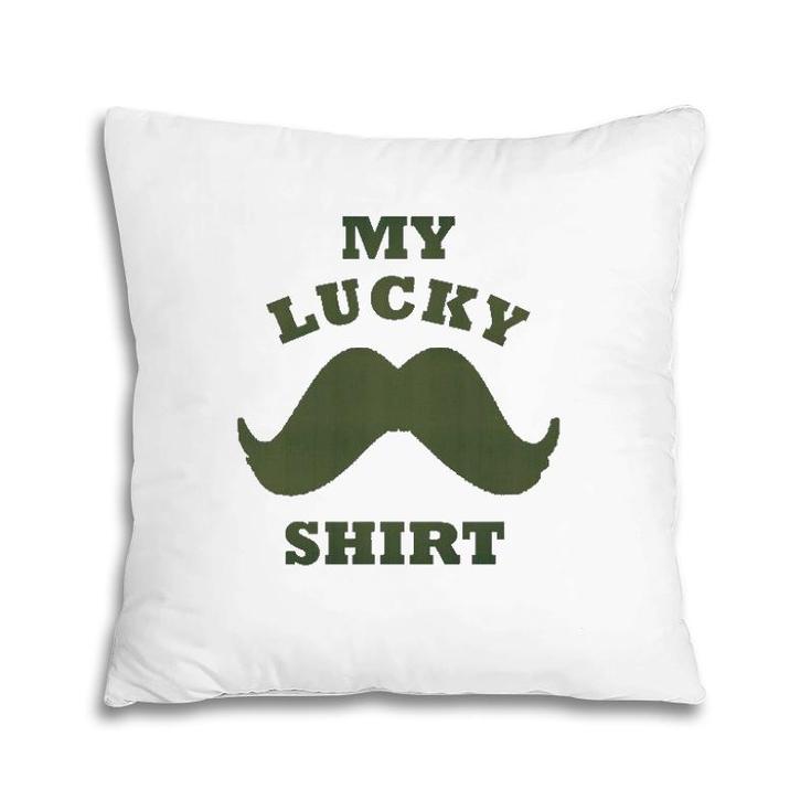 A Hipsters Funny Mens Grooming My Lucky Mustache Pillow