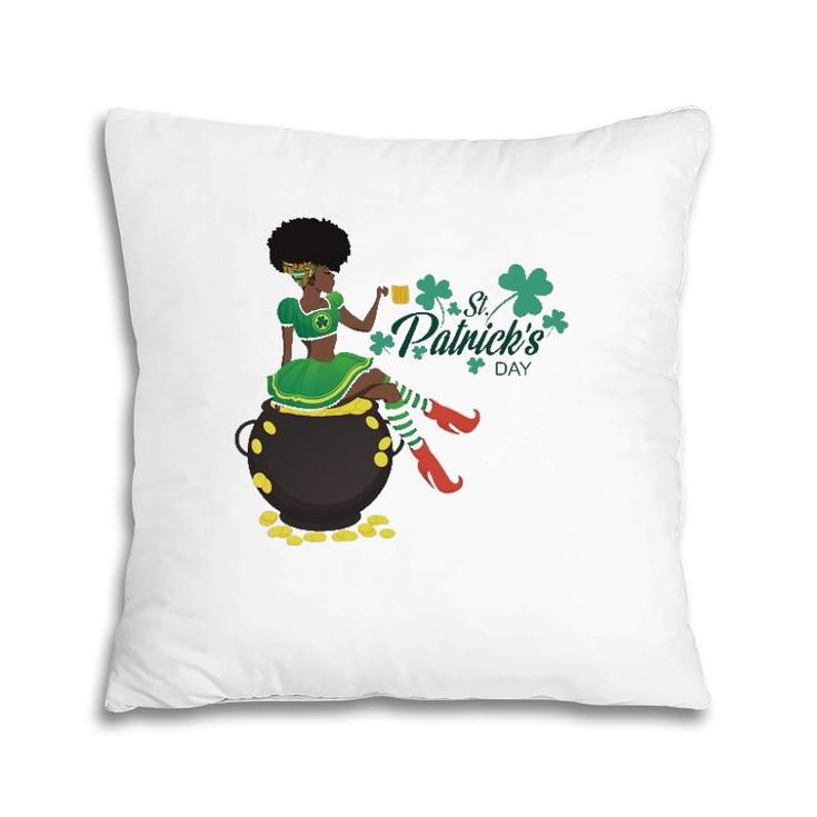 African American Female Leprechaun Beer Pillow