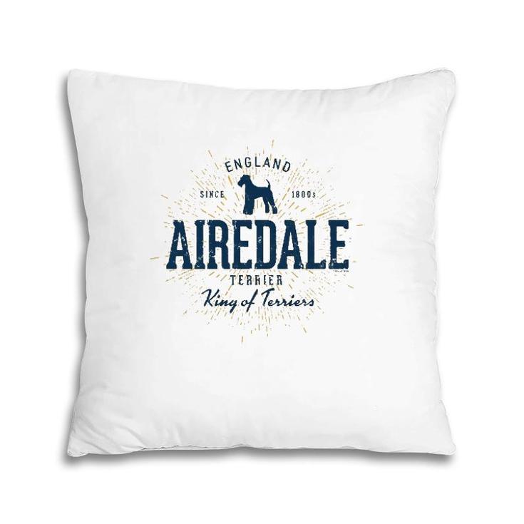 Airedale Terrier Vintage Airedale  Pillow