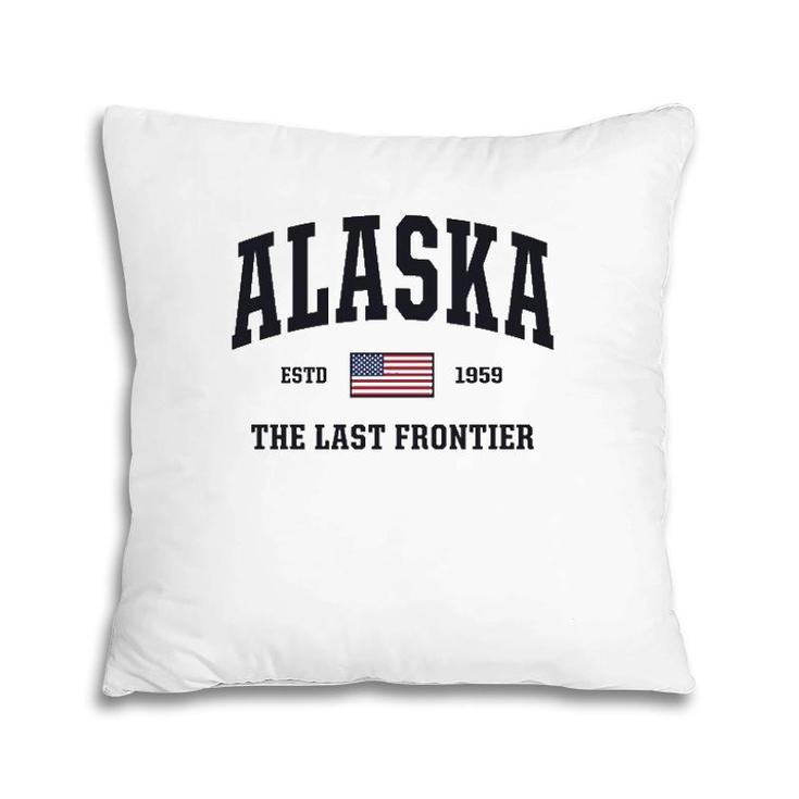 Alaska American Flag Veteran Military Gifts Usa Pillow