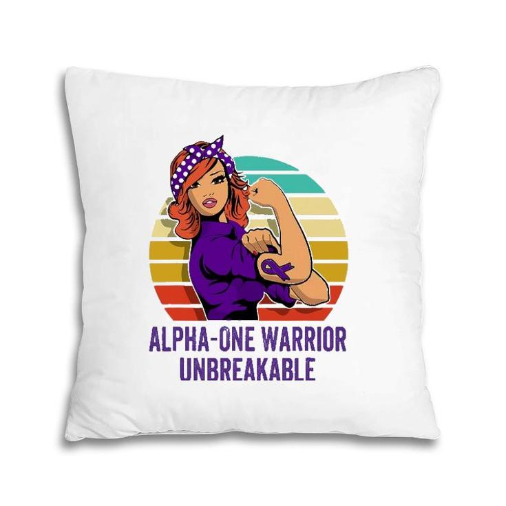 Alpha 1 Warrior  Unbreakable Disease Pillow