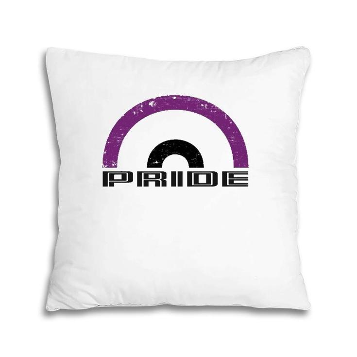 Asexual Pride Lgbt Distressed Rainbow Pillow