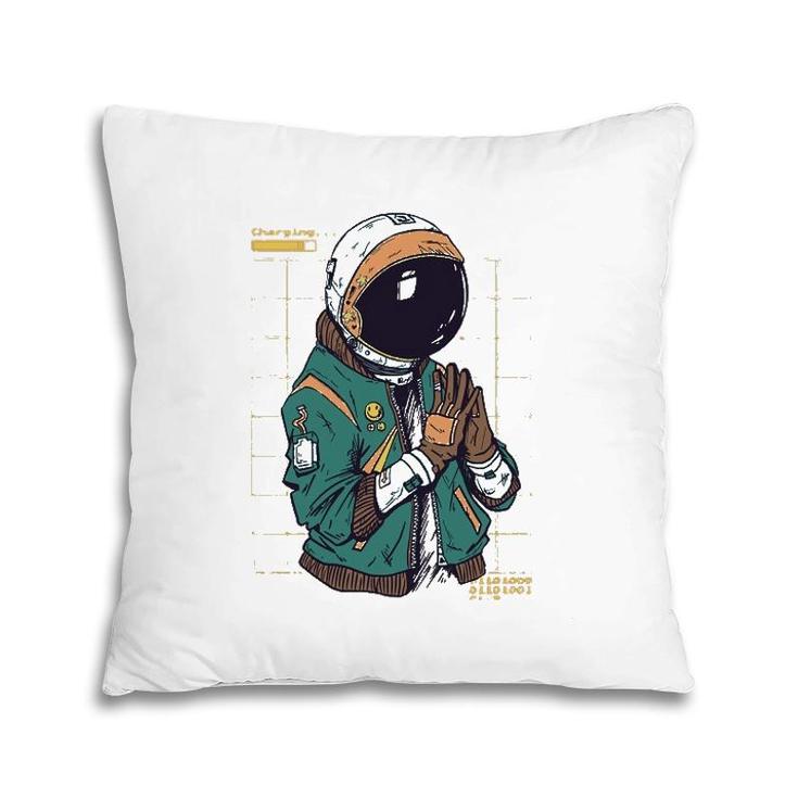 Astronaut Space Travel Retro Aesthetic Streetwear Pillow