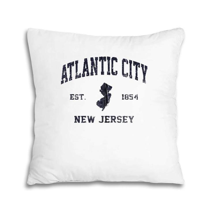 Atlantic City New Jersey Nj Vintage State Athletic Style Zip Pillow