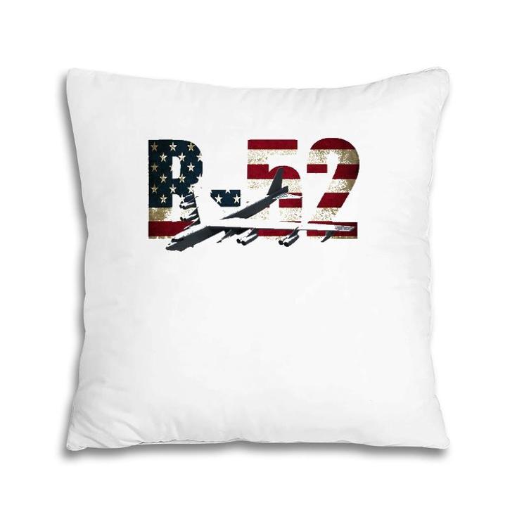 B-52 Stratofortress Bomberus American Flag Pillow
