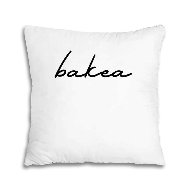 Bakea - Basque Peace Black Text Pillow