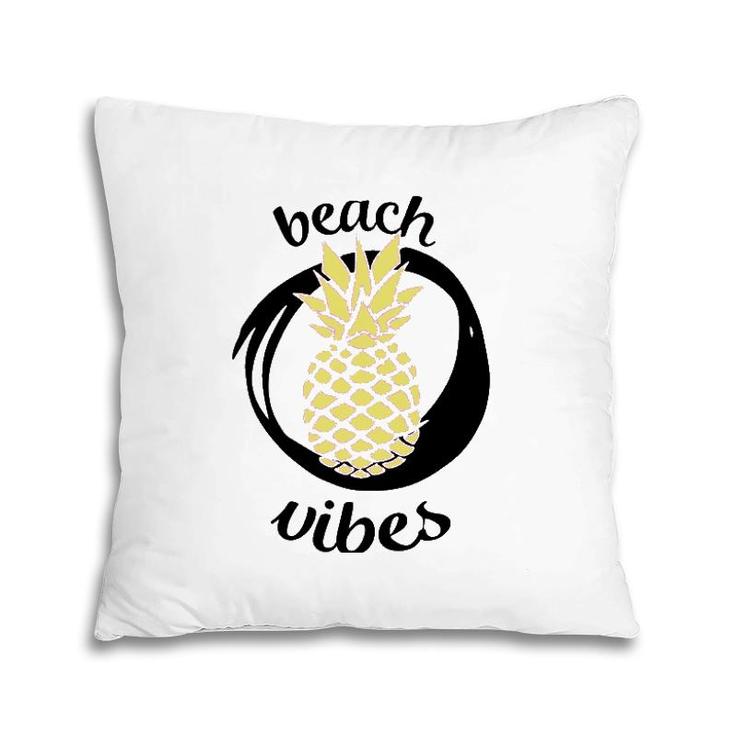 Beach Vibes  - Funny Pineapple Vacation  Plus Size Pillow