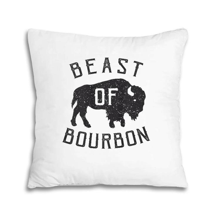 Beast Of Bourbon Drinking Whiskey  Bison Buffalo Party Pillow