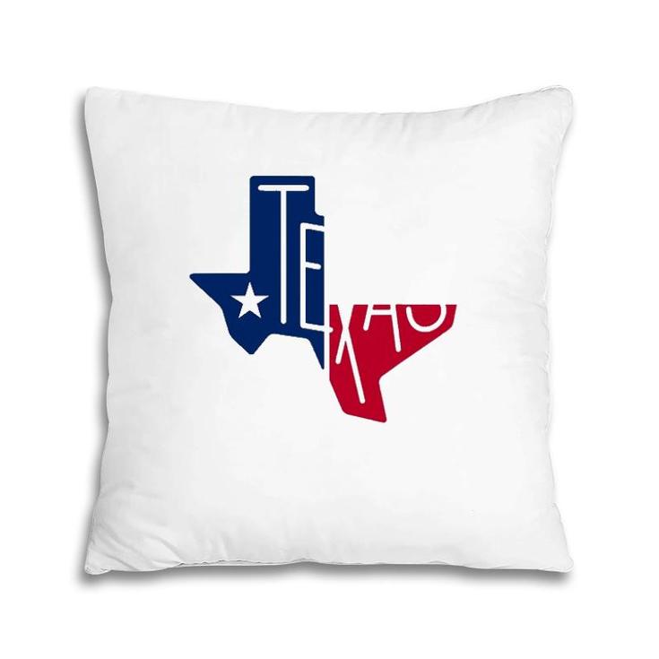 Beautiful Texas State Flag Star Silhouette Pillow