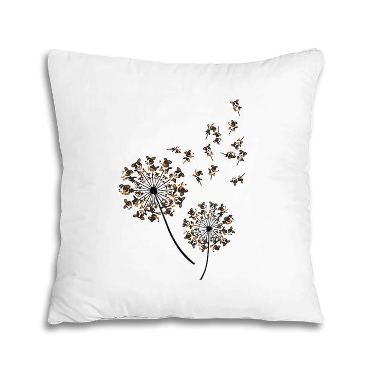 Bernese Mountain Flower Flying Dandelion Funny Dog Lover Pillow