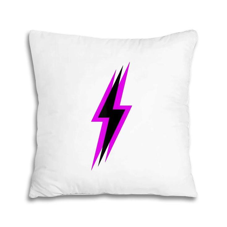Black And Purple Lightning Bolt Pillow