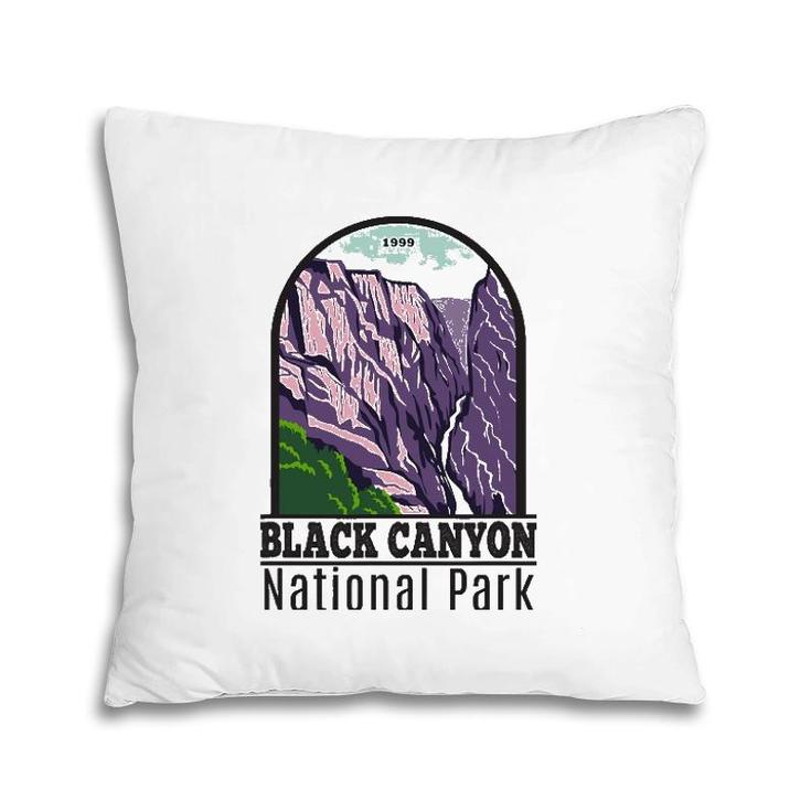 Black Canyon Of The Gunnison National Park Vintage Pillow