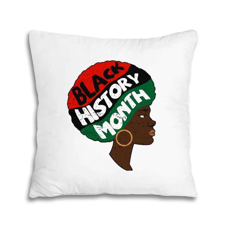Black History Month Proud Afro African Queen Freedom Pillow