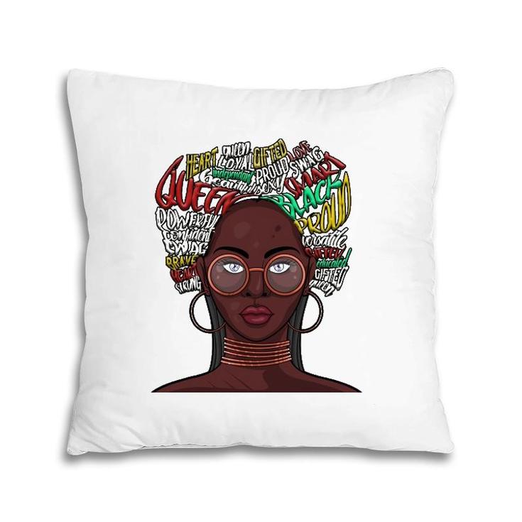 Black Queen S For Women African American Natural Afro Pillow