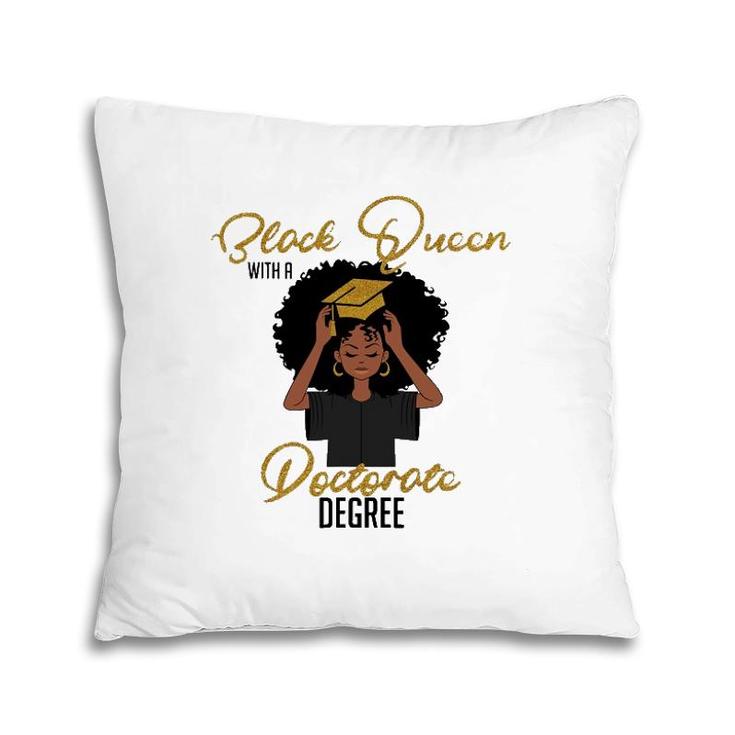 Black Queen With A Doctorate Degree Graduation Pillow