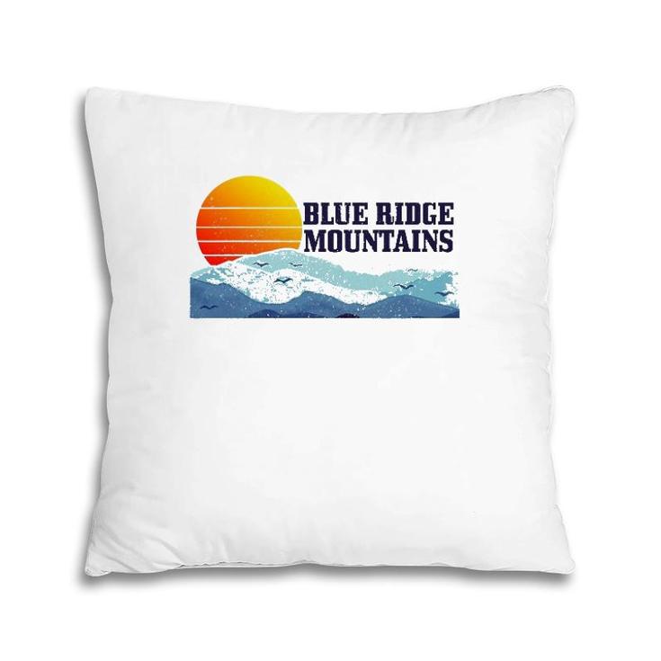 Blue Ridge Mountains Vintage Vintage Hiking Camping Gift Pillow