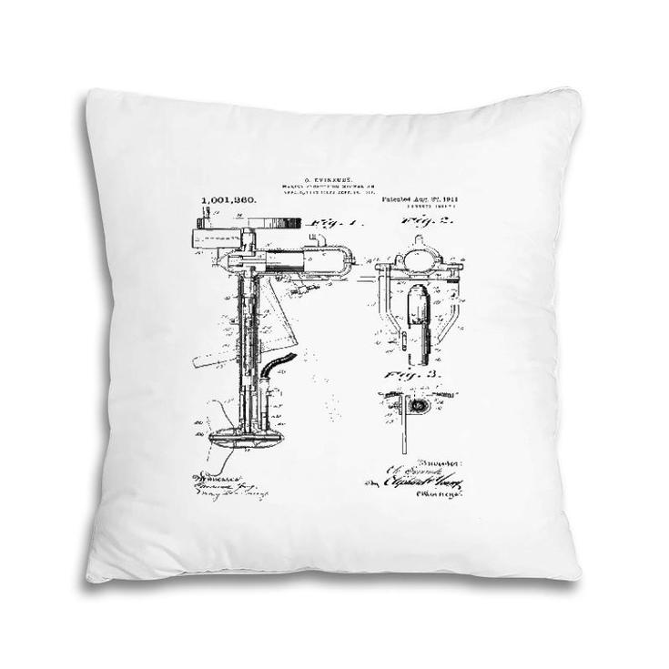 Boat Motor Patent Print Drawing Pillow