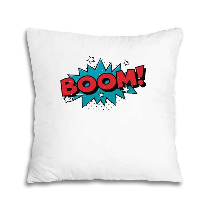 Boom Comic Book Cartoon Funny Pop Art Design Vintage  Pillow