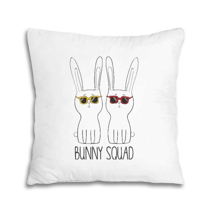 Bunny Squad Funny Cute Pet Rabbit Lover Pillow