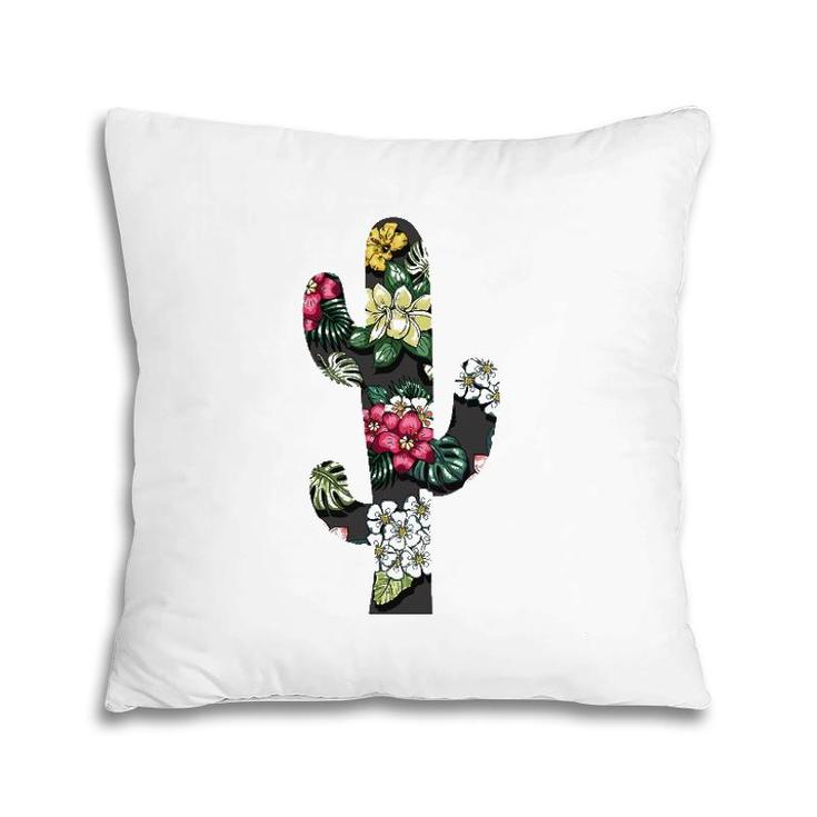 Cactus Tropical Flowers Floral Hawaiian Gardening Succulent Pillow